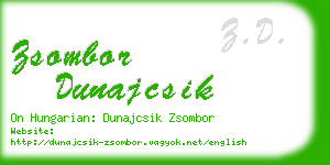 zsombor dunajcsik business card